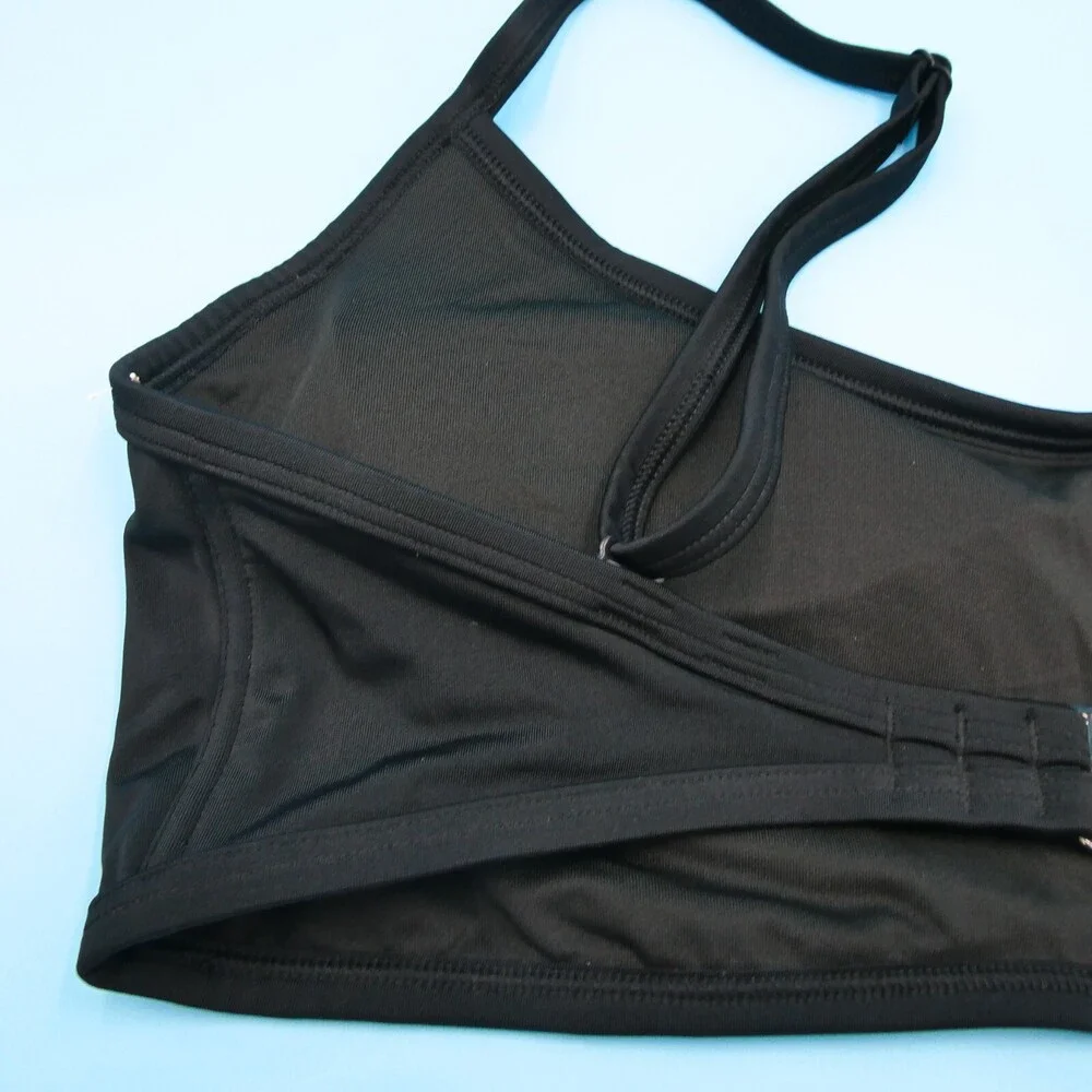 Victorias Secret Medium - DD Black Bikini Top Padded Spaghetti Swimwear Beach VS